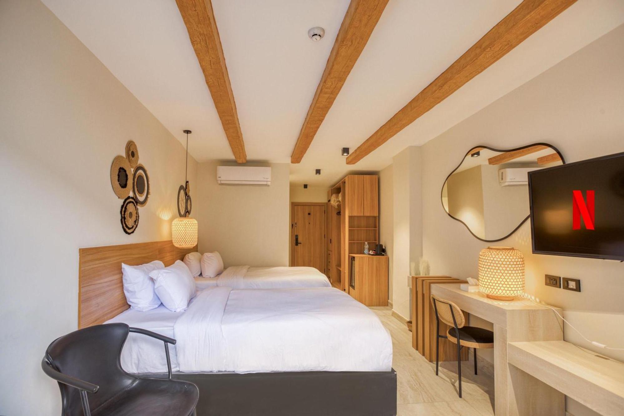 Kafret el-Gabal La Boutique Hotel - Vue Des Pyramides מראה חיצוני תמונה